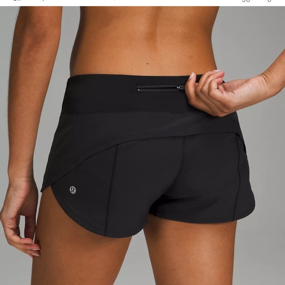 Lululemon Run speed up shorts in black color